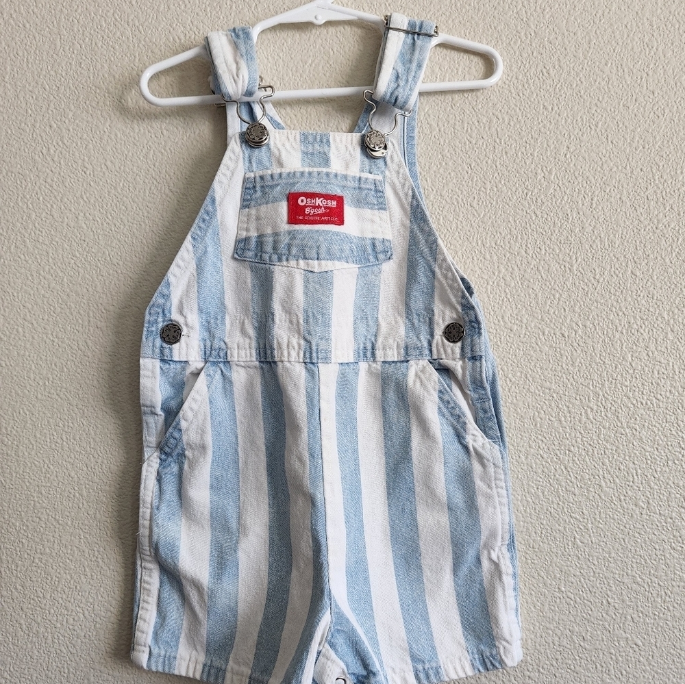 Vintage Oshkosh B'gosh Striped Toddler Shortalls